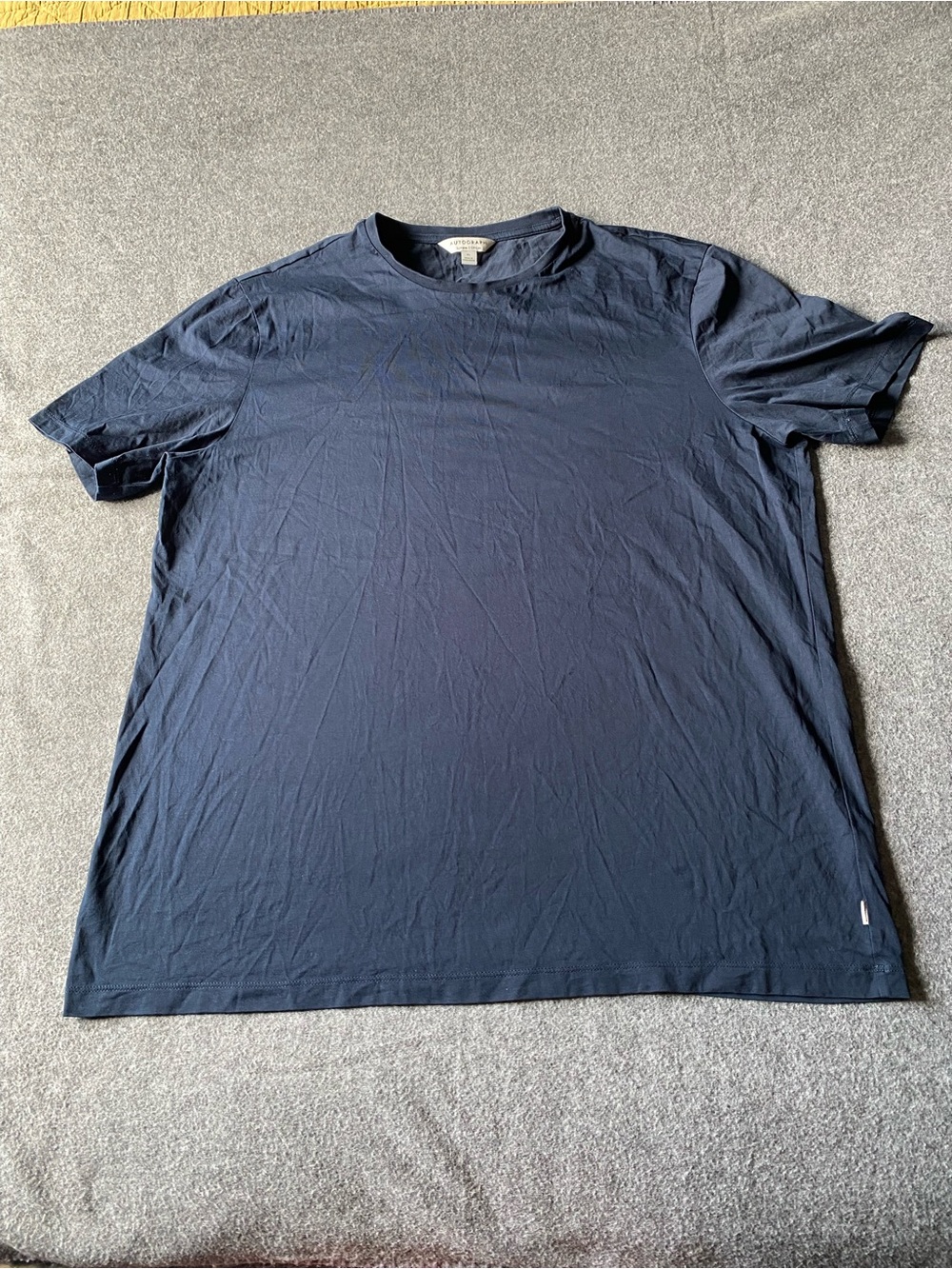 Autograph Dark Navy Crew Neck Supima Cotton T-Shirt XL Short Sleeve Minimalist